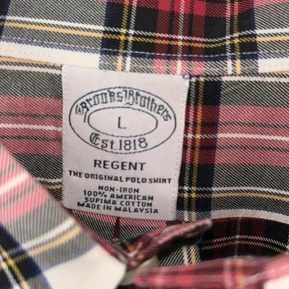 Men’s brooks brothers regent plaid button up - Picture 4 of 6